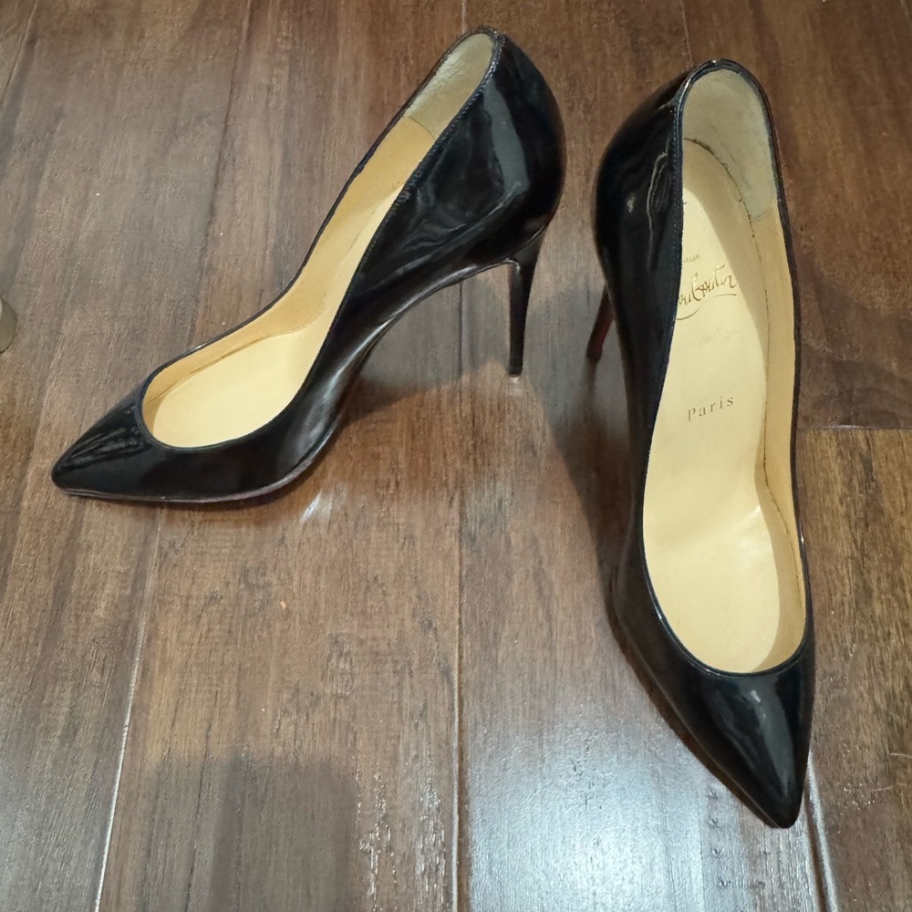 Christian Louboutin Black Patent Leather So Kate Heels